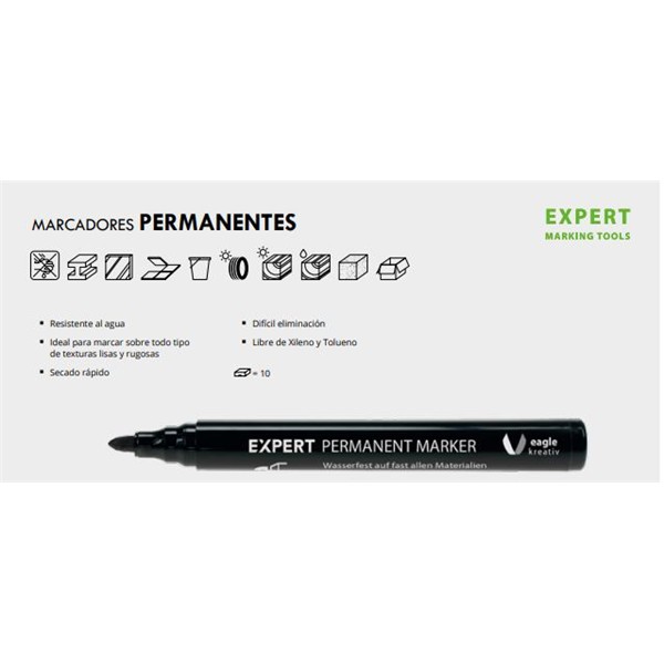 EXPERT MARCADOR punta redonda Negro