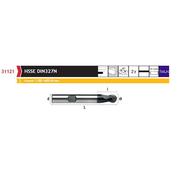 FRESA SL HssE - 1 Labio D.05 mm.