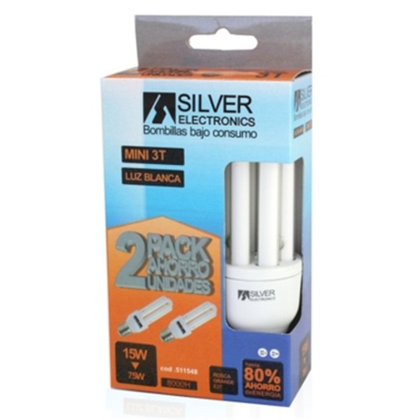 LAMPARA BAIX CONSUM E-27 15W/840 PACK