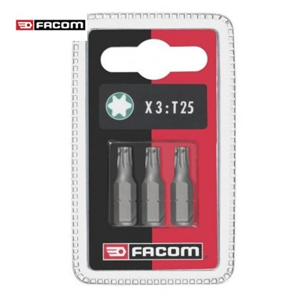 FACOM SET 3 PUNTAS TORX T20-25-30 1/4" 25mm
