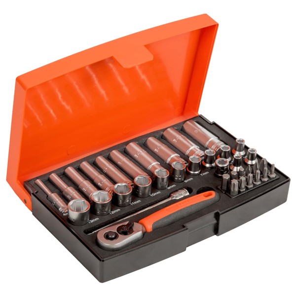 BAHCO SL25L Set VASOS 1/4 Largos
