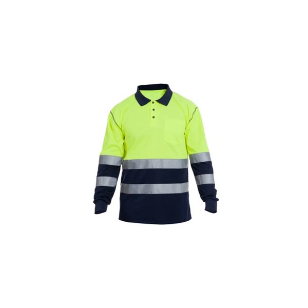 JUDE POLO AV M/L Amarillo/Marino T-2XL