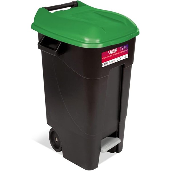 CONTENEDOR c/ PEDAL 120 Lts. Verde