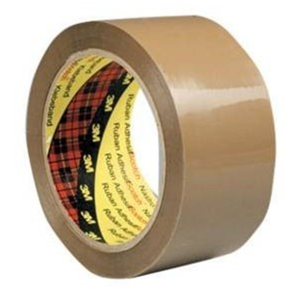 3M Scotch&reg; Cinta de Embalaje 371, Marr&oacute;n, 50 mm x 66 m