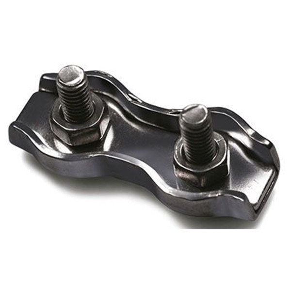 SUJETACABLES Doble INOX D.4 mm.