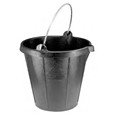 CUBO OBRA PLASTICO Negro 15 Lts.